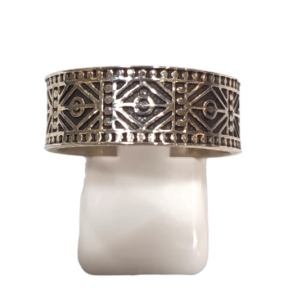 Anneau Ciselé Géométriquement Argent 925 Taille 62