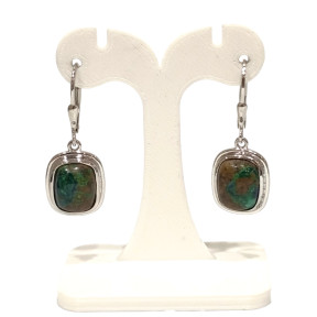 Boucles Chrysocolle Rectangulaire Argent 925