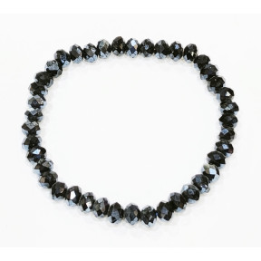 Bracelet Swarovski Noir Facetté 6mm