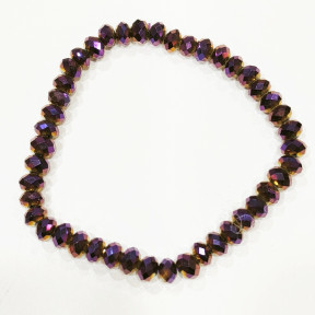 Bracelet Swarovski Violet Facetté 6mm