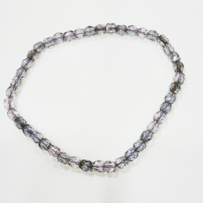 Bracelet Perles de Verre Violettes Facettées 3mm