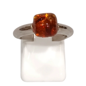 Bague Ambre baltique Argent 925 Taille 53+