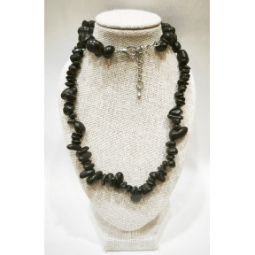 Collier Tourmaline Noire Baroque avec Fermoir 44 + 4 cm