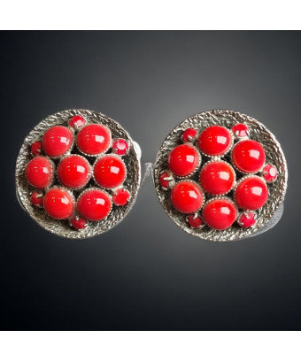 Boucles Perles de verre à clips